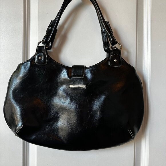 Vintage Y2K Nine West Black Soho Hobo Bag - Picture 2 of 5